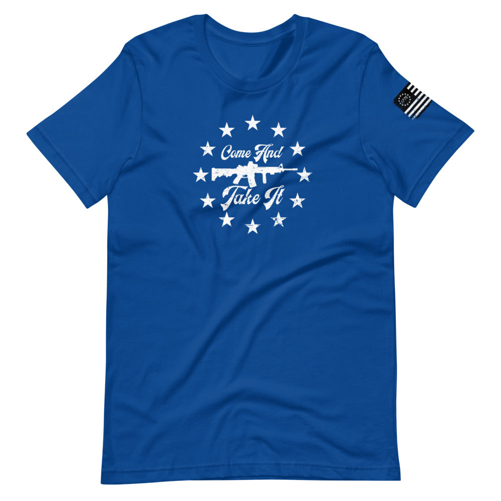 Come and Take it AR-15 Short-Sleeve Unisex T-Shirt - Proud Libertarian - Libertarian Frontier