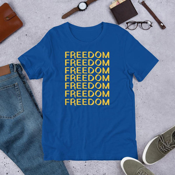 FREEDOM Short-Sleeve Unisex T-Shirt - Proud Libertarian - Proud Libertarian