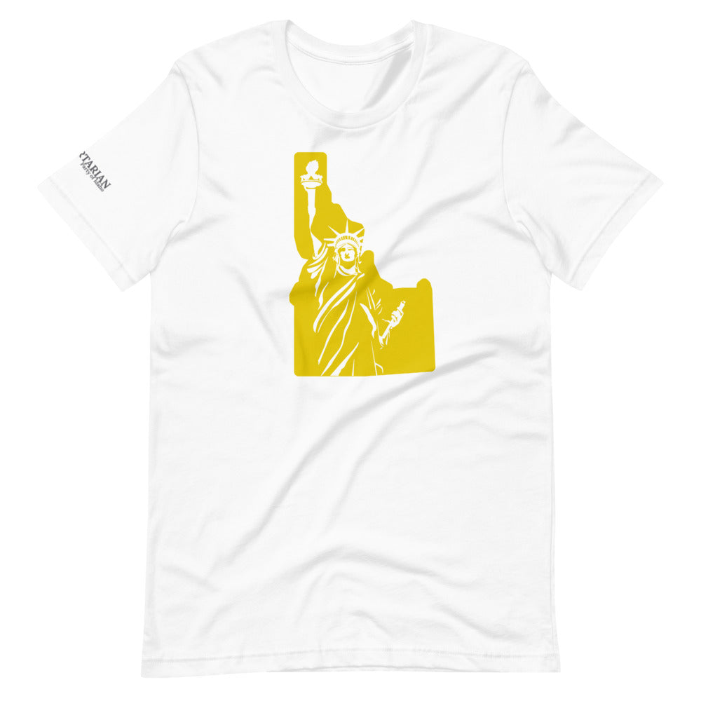 Lady Liberty Idaho Short-Sleeve Unisex T-Shirt - Proud Libertarian - Libertarian Party of Idaho
