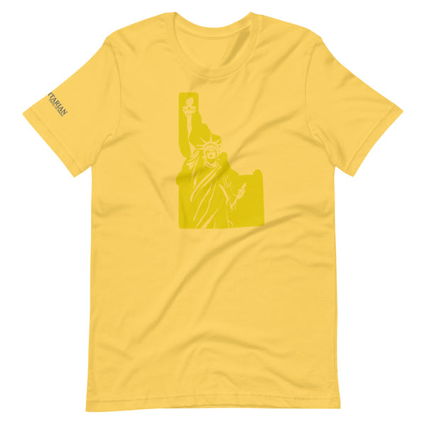 Lady Liberty Idaho Short-Sleeve Unisex T-Shirt - Proud Libertarian - Libertarian Party of Idaho