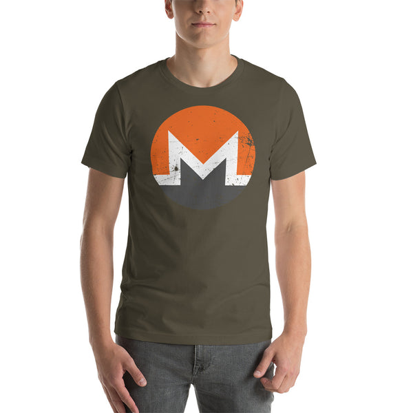 Monero Logo Vintage Short-Sleeve Unisex T-Shirt - Proud Libertarian - Libertarian Frontier