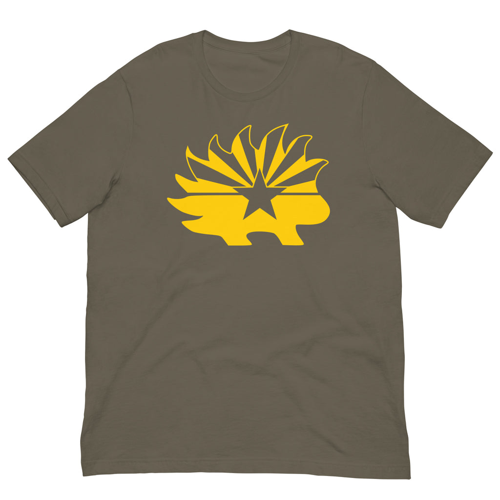 Arizona Libertarian Party Black and Gold Porcupine Unisex t-shirt
