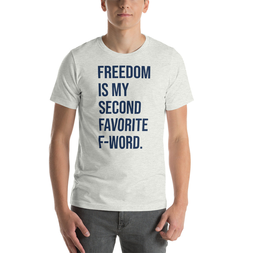 F-Word (blue) Unisex T-Shirt - Proud Libertarian - People for Liberty