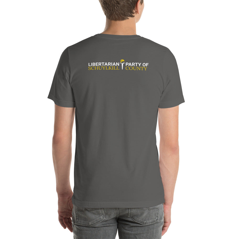LP Porcupine - Schuylkill County, PA Short-Sleeve Unisex T-Shirt - Proud Libertarian - Proud Libertarian