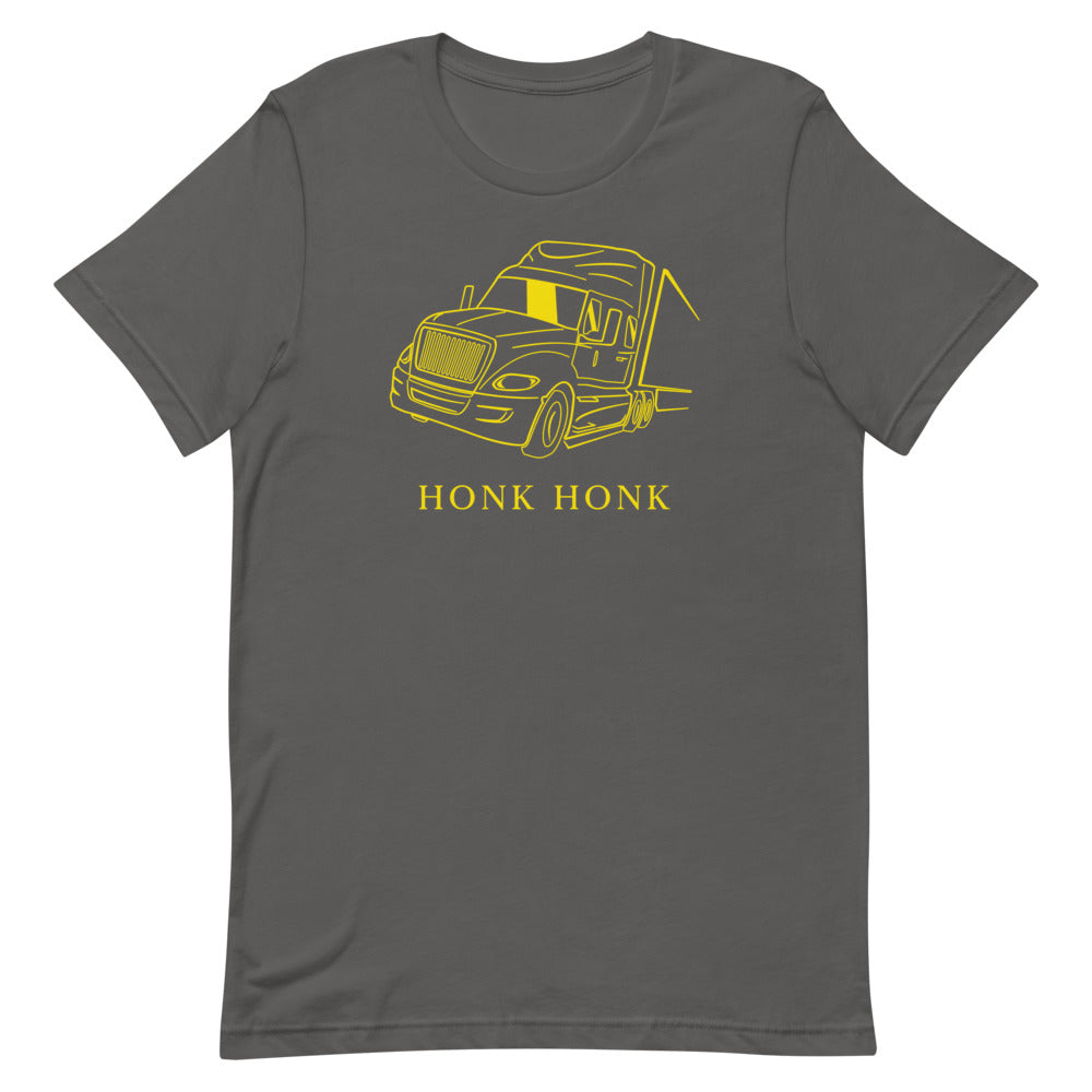 Honk Hunk Trucker Protest (Don't Tread) Short-Sleeve Unisex T-Shirt - Proud Libertarian - Owluntaryist
