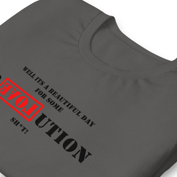A Great Day for R[EVOL]UTION Short-sleeve unisex t-shirt - Proud Libertarian - Libertarian Party of Tennessee