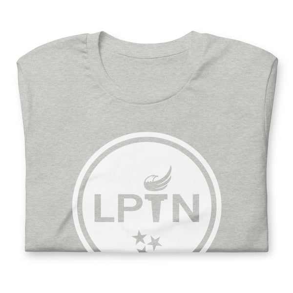 LPTN Logo (White) Short-sleeve unisex t-shirt - Proud Libertarian - Libertarian Party of Tennessee