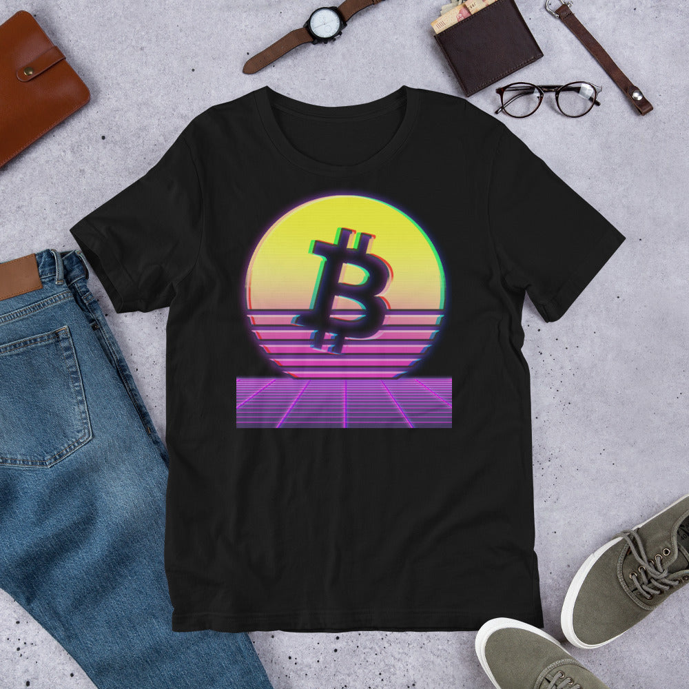 Bitcoin Sun Aesthetic Short-Sleeve Unisex T-Shirt - Proud Libertarian - Libertarian Frontier