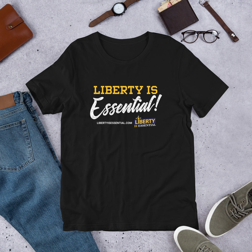 Liberty is Essential! Short-Sleeve Unisex T-Shirt - Proud Libertarian - Liberty is Essential