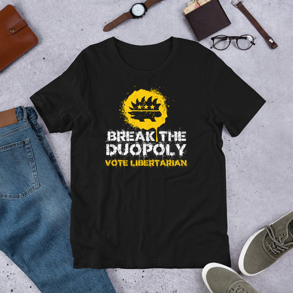 Break the Duopoly - Vote Libertarian Unisex t-shirt - Proud Libertarian - Libertarian Party of Arizona