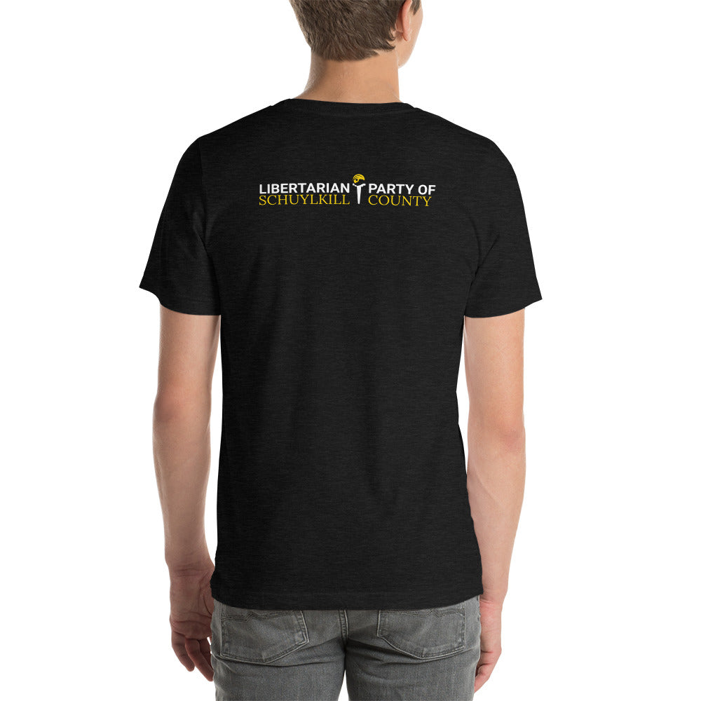 LP Porcupine - Schuylkill County, PA Short-Sleeve Unisex T-Shirt - Proud Libertarian - Proud Libertarian