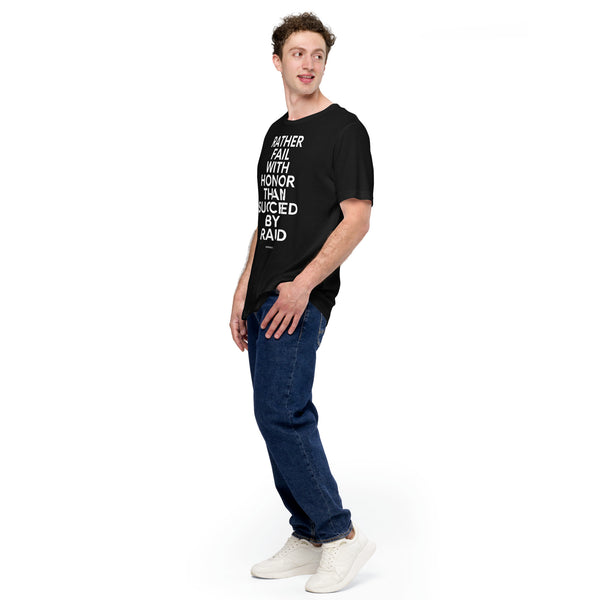 Rather Fail with Honor than Succeed by Fraud - Sophocles Short-Sleeve Unisex T-Shirt - Proud Libertarian - NewStoics