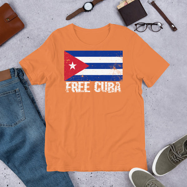 FREE CUBA Flag Short-Sleeve Unisex T-Shirt - Proud Libertarian - Libertarian Frontier
