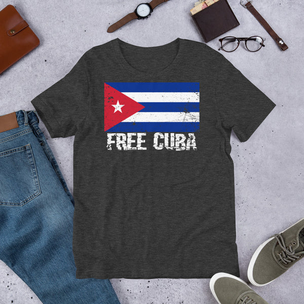 FREE CUBA Flag Short-Sleeve Unisex T-Shirt - Proud Libertarian - Libertarian Frontier