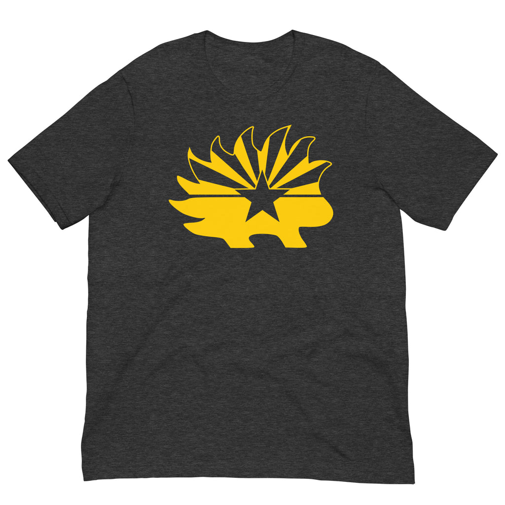 Arizona Libertarian Party Black and Gold Porcupine Unisex t-shirt
