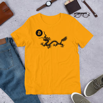 Bitcoin Dragon Short-Sleeve Unisex T-Shirt - Proud Libertarian - Libertarian Frontier
