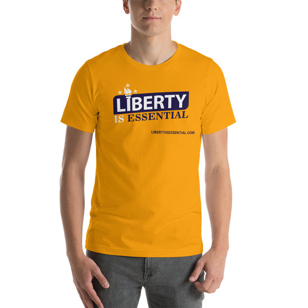 Liberty is Essential (logo) Short-Sleeve Unisex T-Shirt - Proud Libertarian - Liberty is Essential