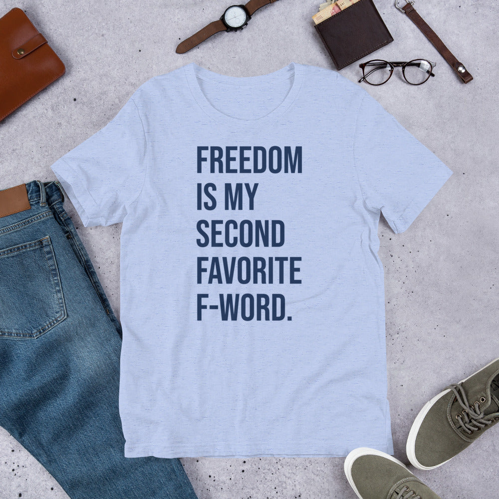 F-Word (blue) Unisex T-Shirt - Proud Libertarian - People for Liberty