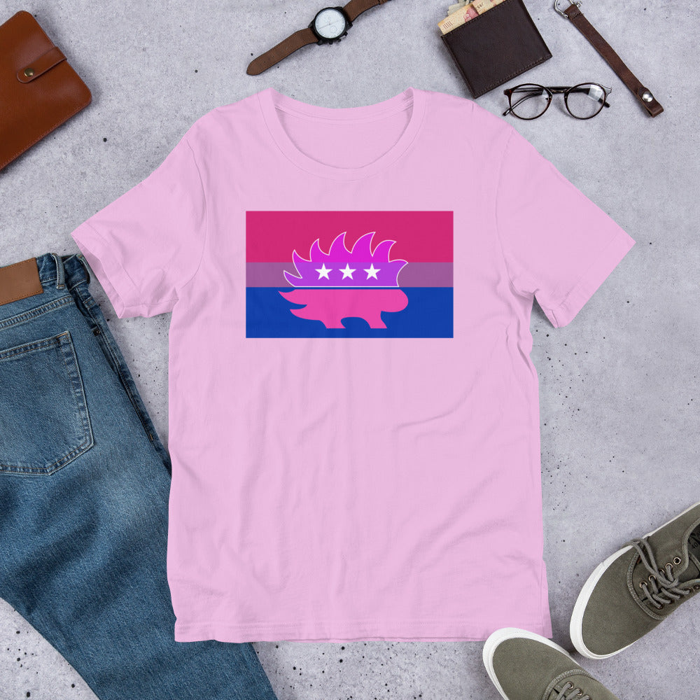 Libertarian Porcupine - LGBTQ - Bisexual Unisex t-shirt - Proud Libertarian - Logik Reks