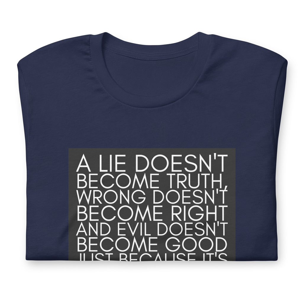 A lie doesn't become truth... Booker T Washington Unisex t-shirt - Proud Libertarian - NewStoics