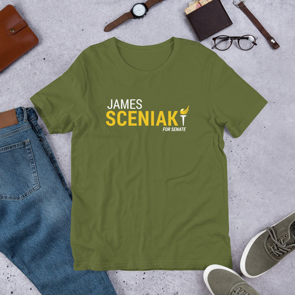 James Sceniak for Senate Unisex t-shirt - Proud Libertarian - Sceniak for Senate