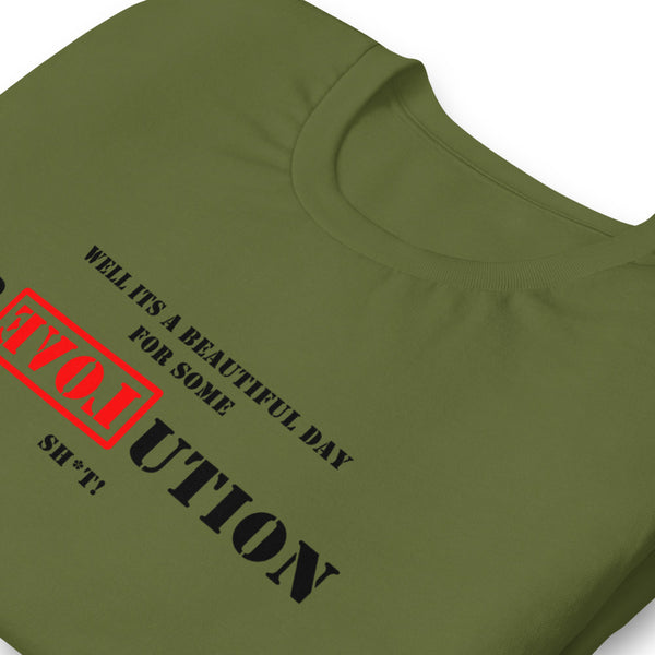 A Great Day for R[EVOL]UTION Short-sleeve unisex t-shirt - Proud Libertarian - Libertarian Party of Tennessee
