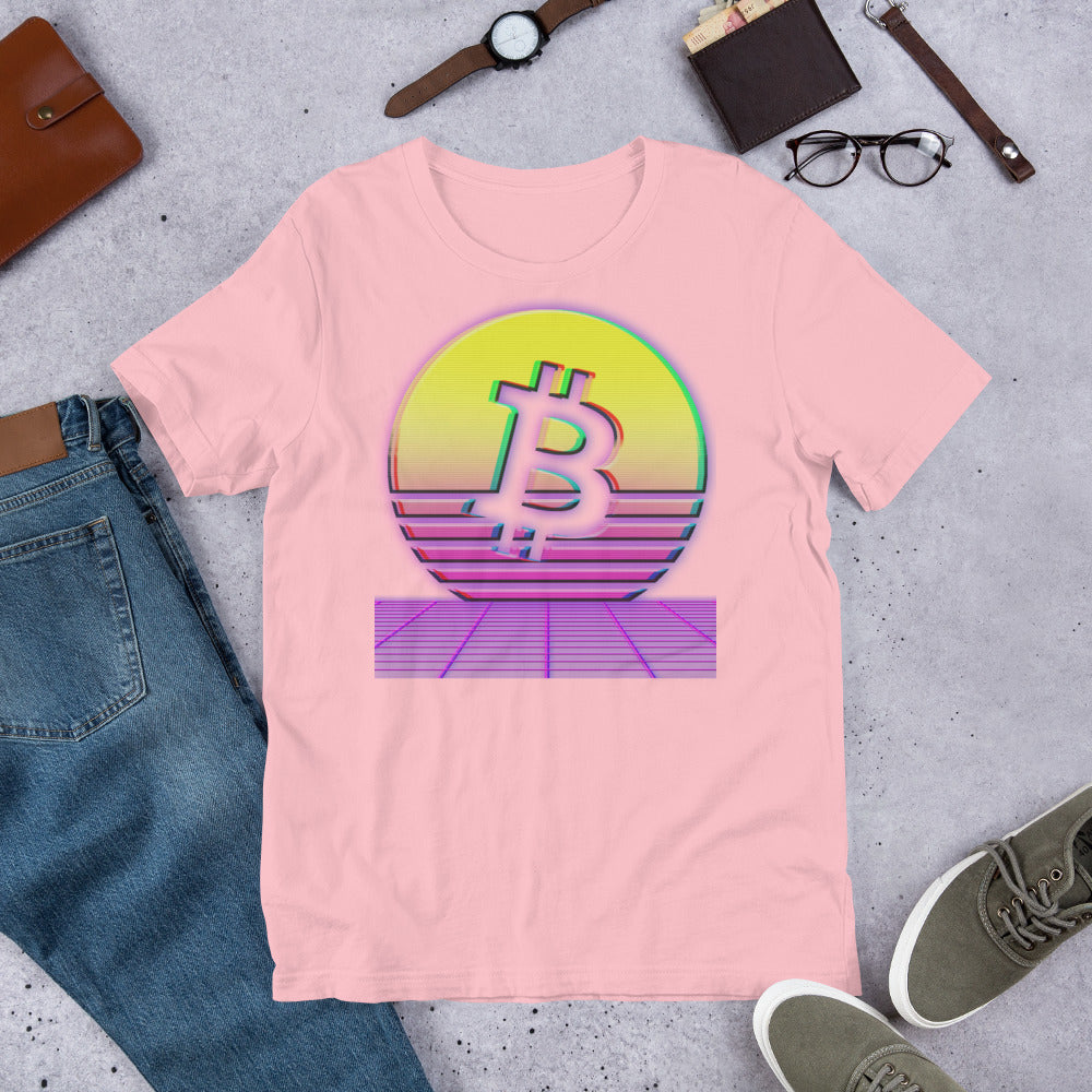 Bitcoin Sun Aesthetic Short-Sleeve Unisex T-Shirt - Proud Libertarian - Libertarian Frontier