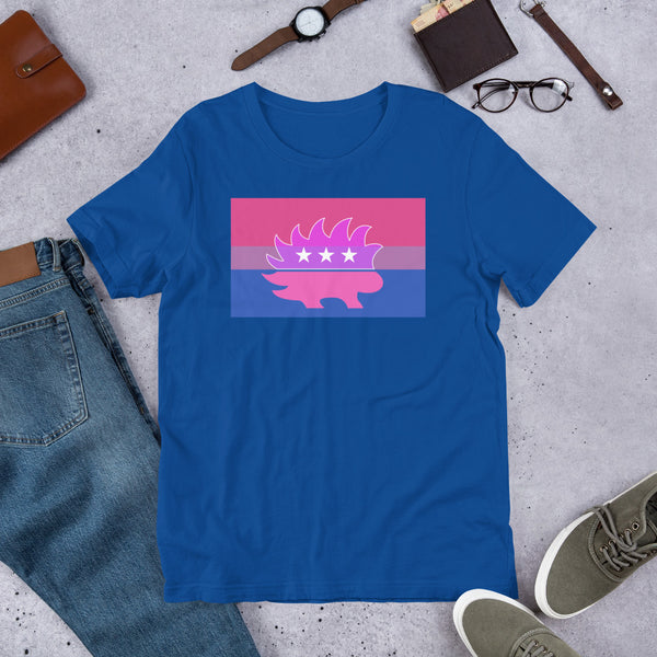 Libertarian Porcupine - LGBTQ - Bisexual Unisex t-shirt - Proud Libertarian - Logik Reks