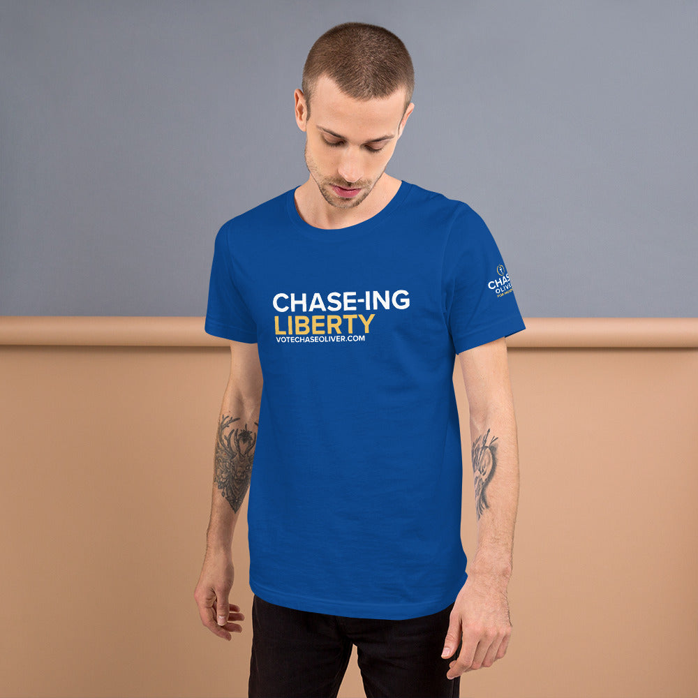 Chase-ing Liberty - Chase Oliver for President Unisex t-shirt - Proud Libertarian - Chase Oliver