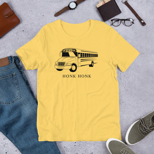 Honk Hunk Bus Driver Protest (Don't Tread) Short-Sleeve Unisex T-Shirt - Proud Libertarian - Owluntaryist
