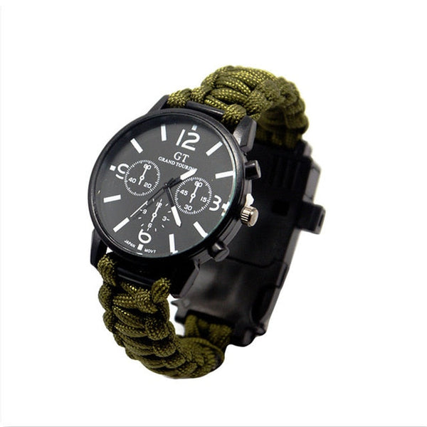 Outdoor Multi function Camping Survival Watch Bracelet Tools With LED Light by VistaShops - Proud Libertarian - VistaShops