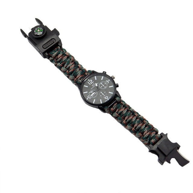 Outdoor Multi function Camping Survival Watch Bracelet Tools With LED Light by VistaShops - Proud Libertarian - VistaShops