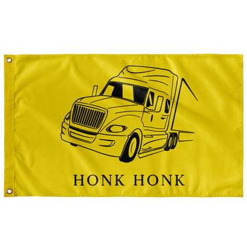 Honk Honk Trucker Protest (don't Tread) Single-Sided Flag - Proud Libertarian - Owluntaryist