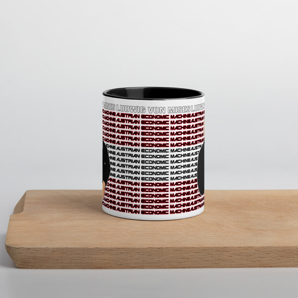 Ludwig von Mises - Austrian Economics Machine Mug with Color Inside - Proud Libertarian - Hunter Wynn Designs