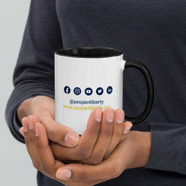 Freedom (F-Word) Mug with Color Inside - Proud Libertarian - People for Liberty