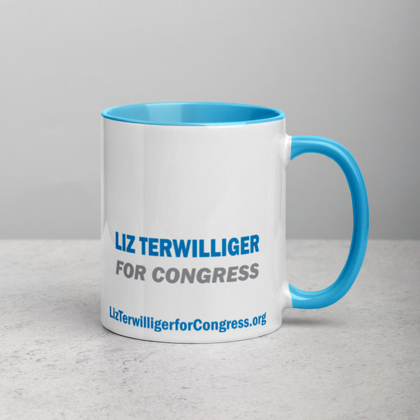 Liz Terwilliger Mug with Color Inside - Proud Libertarian - Terwilliger for Congress
