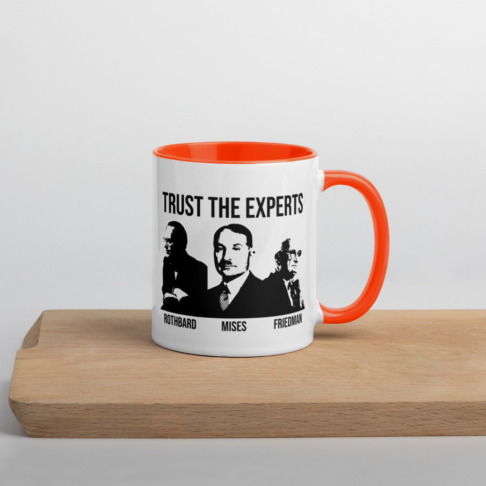 Trust the Experts Mug with Color Inside - Proud Libertarian - The Brian Nichols Show