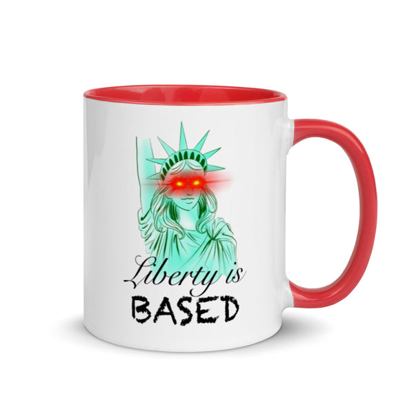 Liberty is Based Mug with Color Inside - Proud Libertarian - Proud Libertarian
