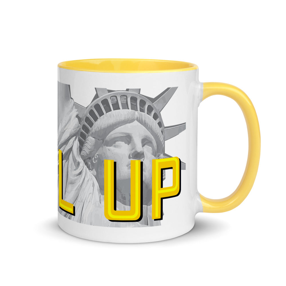 Level Up for Liberty LP Indiana Mug with Color Inside - Proud Libertarian - Libertarian Party of Indiana