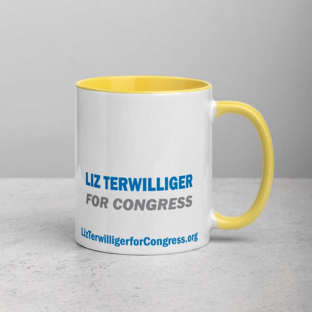 Liz Terwilliger Mug with Color Inside - Proud Libertarian - Terwilliger for Congress