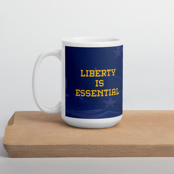 Liberty is Essential White glossy mug - Proud Libertarian - Liberty is Essential