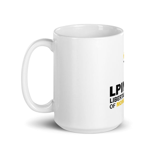 LP Indiana Morgan County White glossy mug - Proud Libertarian - Libertarian Party of Indiana - Morgan County