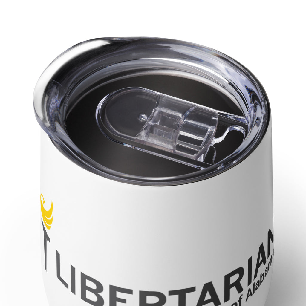 LP Alabama Wine tumbler - Proud Libertarian - Libertarian Party of Alabama