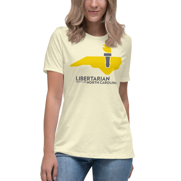 LPNC Women's Relaxed T-Shirt - Proud Libertarian - Libertarian Party of North Carolina