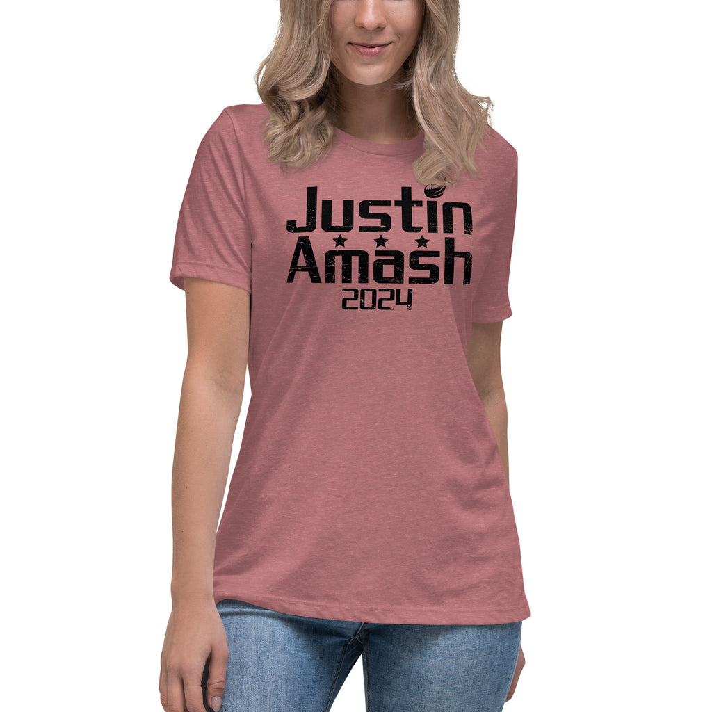 Justin Amash 2024 Women's Relaxed T-Shirt - Proud Libertarian - Libertarian Frontier