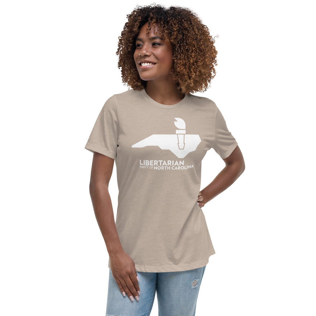 LPNC Women's Relaxed T-Shirt - Proud Libertarian - Libertarian Party of North Carolina
