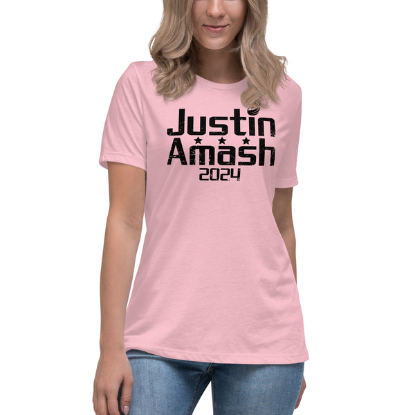 Justin Amash 2024 Women's Relaxed T-Shirt - Proud Libertarian - Libertarian Frontier
