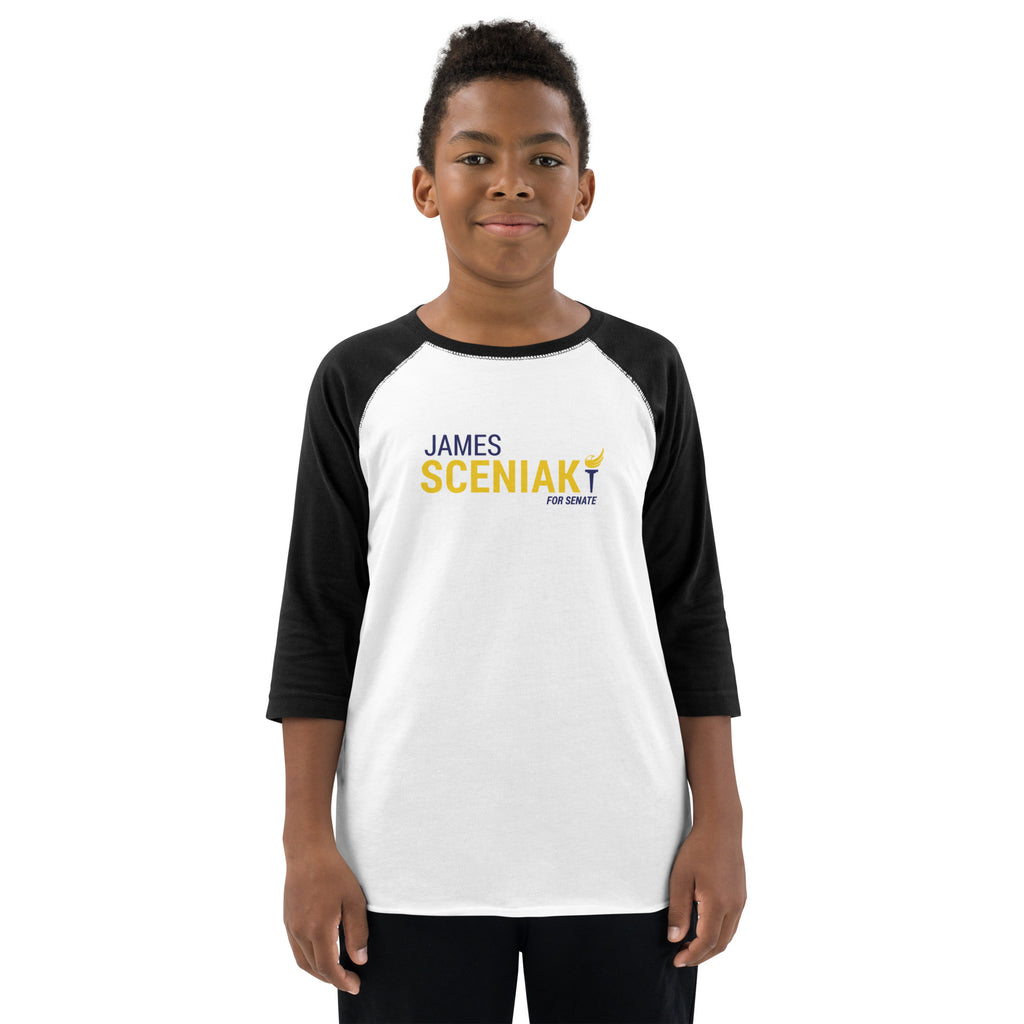 Sceniak for Senate Youth baseball shirt - Proud Libertarian - Sceniak for Senate