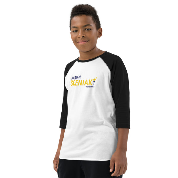 Sceniak for Senate Youth baseball shirt - Proud Libertarian - Sceniak for Senate