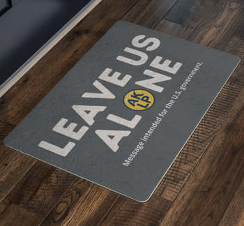 Leave Us Alone Alaska LP Doormat - Proud Libertarian - Alaska Libertarian Party